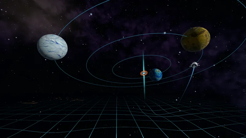 Planets on tilted, counter-rotating orbits around the target.